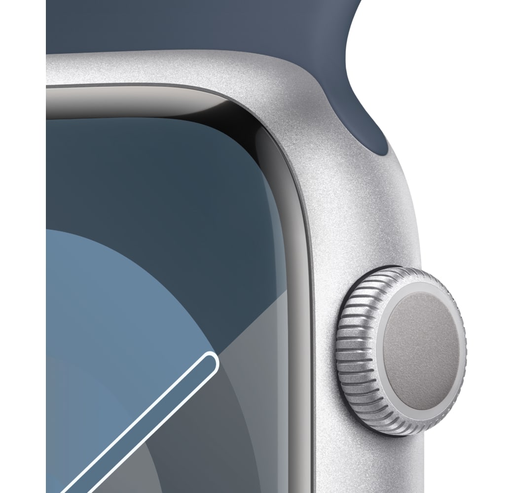 Zilver Apple Watch Series 9 GPS, Aluminium behuizing, 45 mm.3