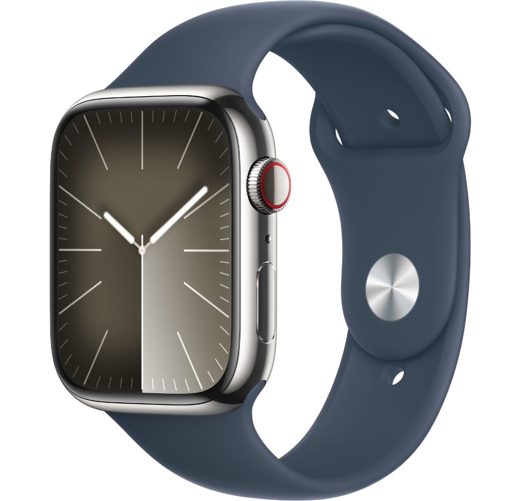 Sturmblau Apple Watch Series 9 GPS + Cellular, Edelstahlgehäuse, 45 mm.1