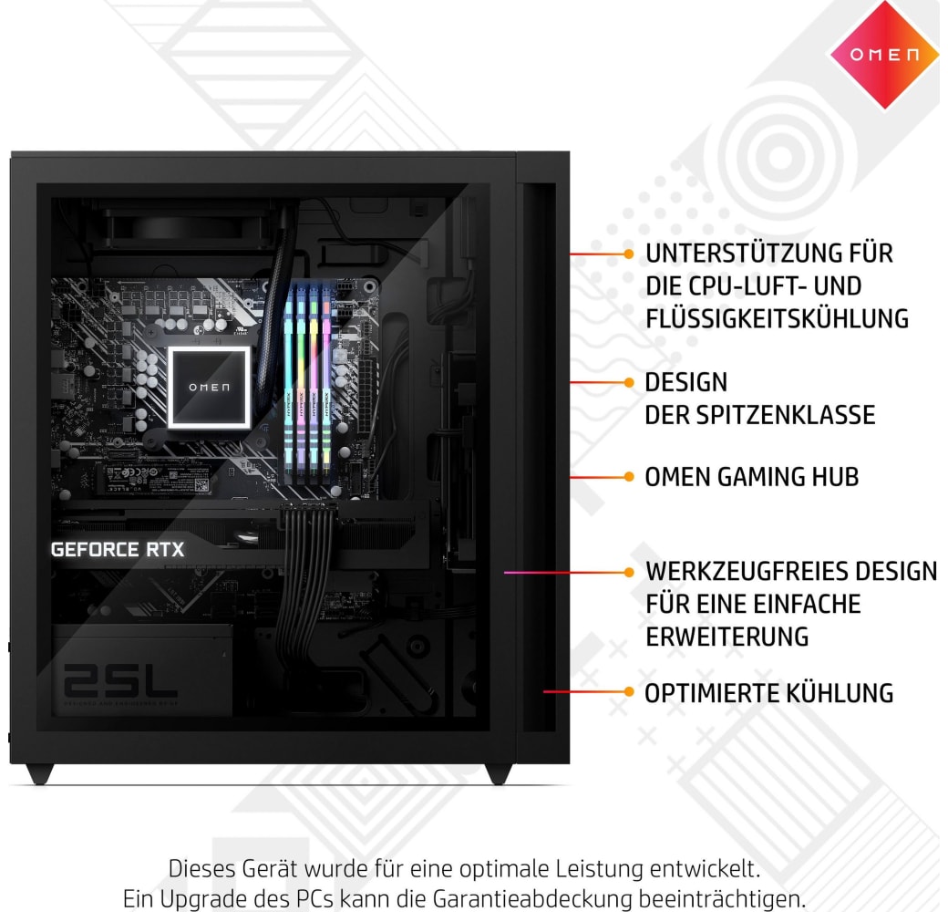 Black HP GT15-1002ng Gaming Desktop - Intel® Core™ i7-13700F - 16GB - 512GB SSD + 1TB HDD - NVIDIA® GeForce® RTX 4070 Ti.3