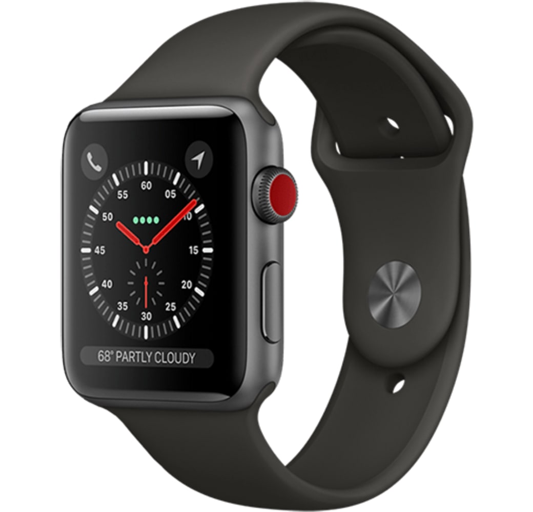 Space Grey / Black Apple Watch Series 3 GPS + Cellular, 42mm.1