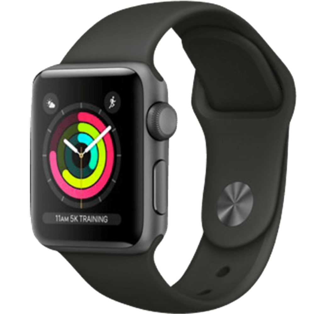 Spacegrau Apple Watch Serie 3 GPS, 42-mm-Aluminiumgehäuse, Sportarmband.1