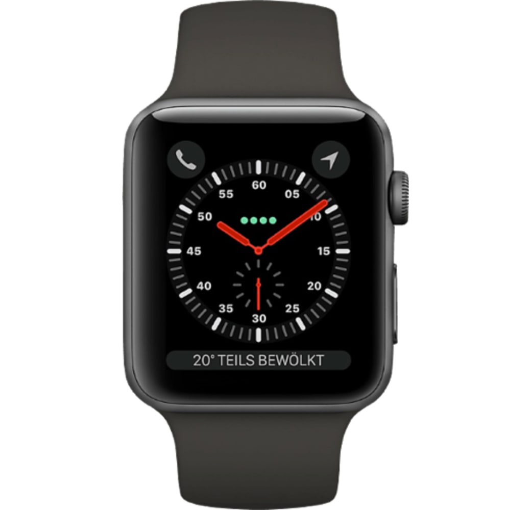 Spacegrau Apple Watch Serie 3 GPS, 42-mm-Aluminiumgehäuse, Sportarmband.2