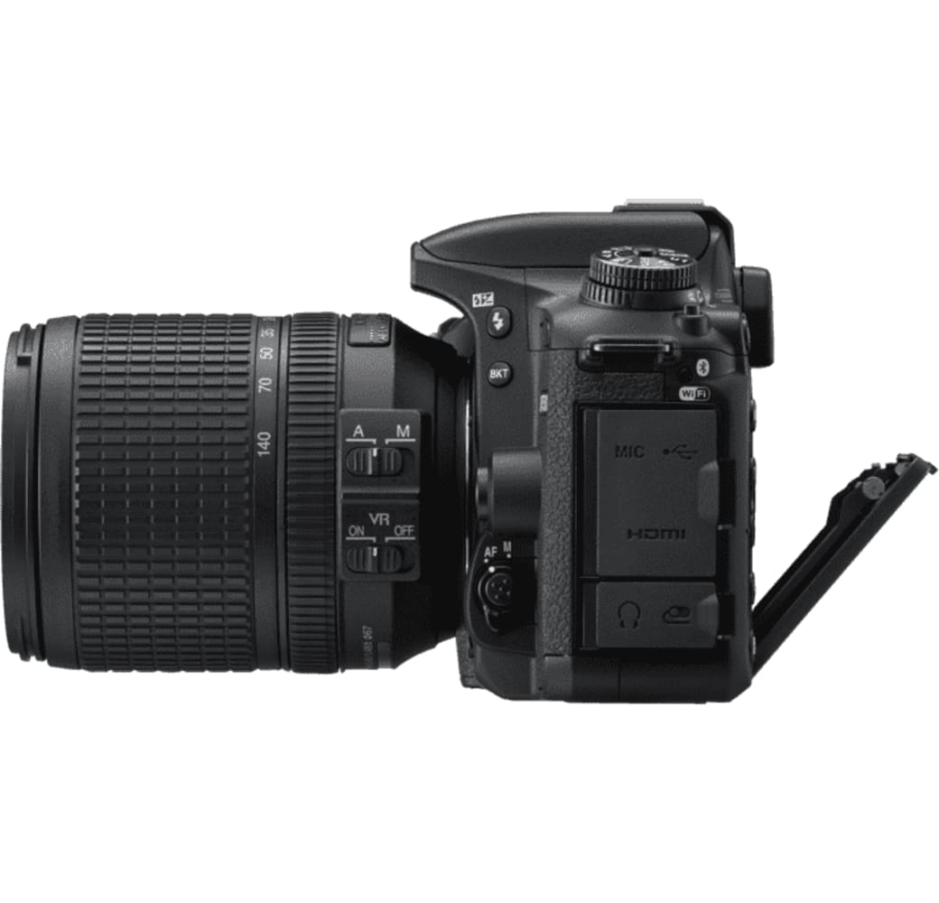 Schwarz Nikon D7500 + AF-S 18-140mm f/3.5-5.6 G ED DX VR Kamera und Objektivsatz.2