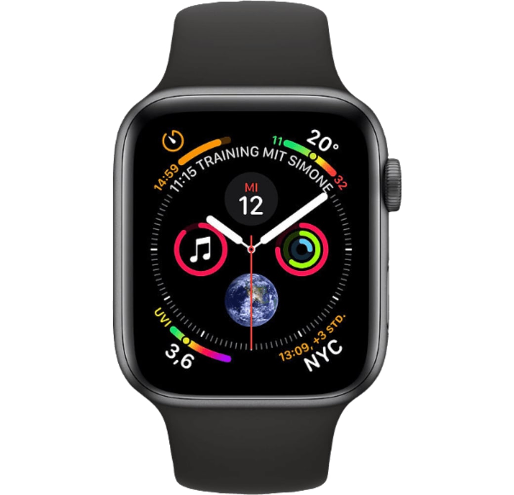 Black & Black Apple Watch Series 4 GPS, 40mm Aluminium case, Sport loop / band.1