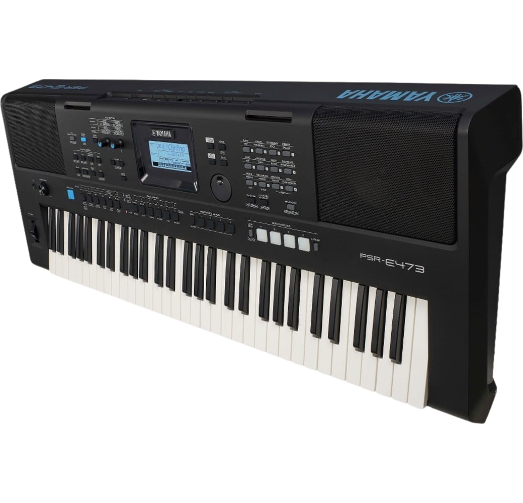 Negro Yamaha PSR-E473 61-Key Portable Keyboard.3