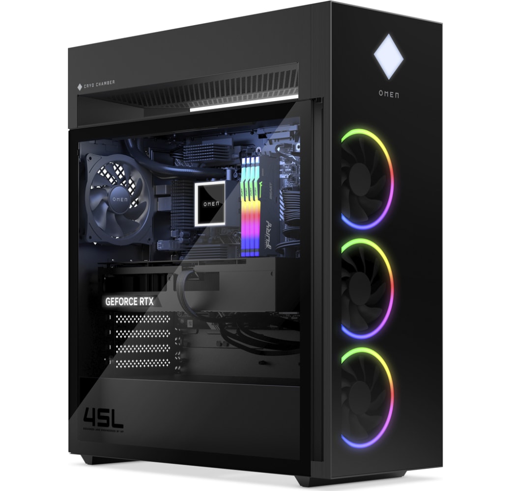 Schwarz HP Omen 45L GT22-2000ng Gaming Desktop - Intel® Core™ i7-14700K - 64GB - 4TB SSD - NVIDIA® GeForce® RTX™ 4090.1