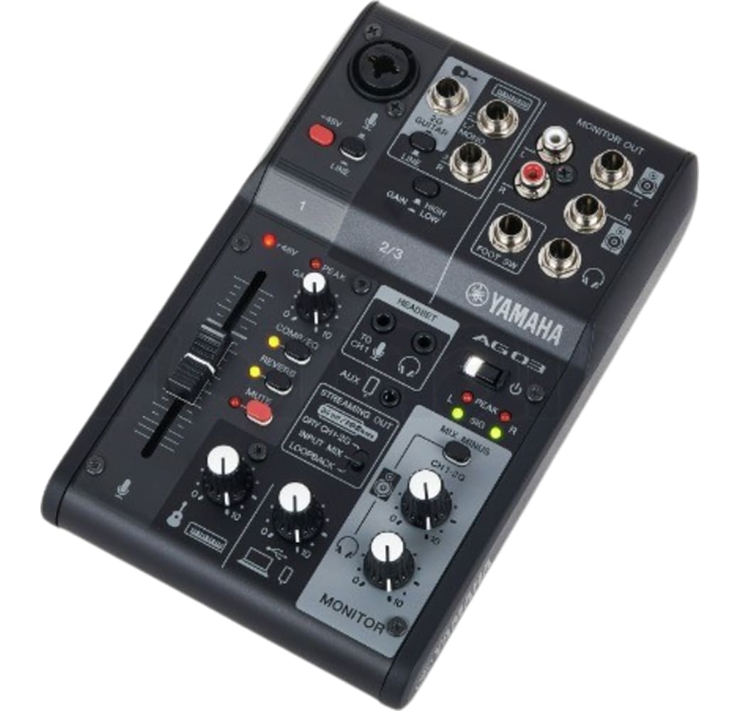 Negro Yamaha AG03 MK2 Audio Interface.1