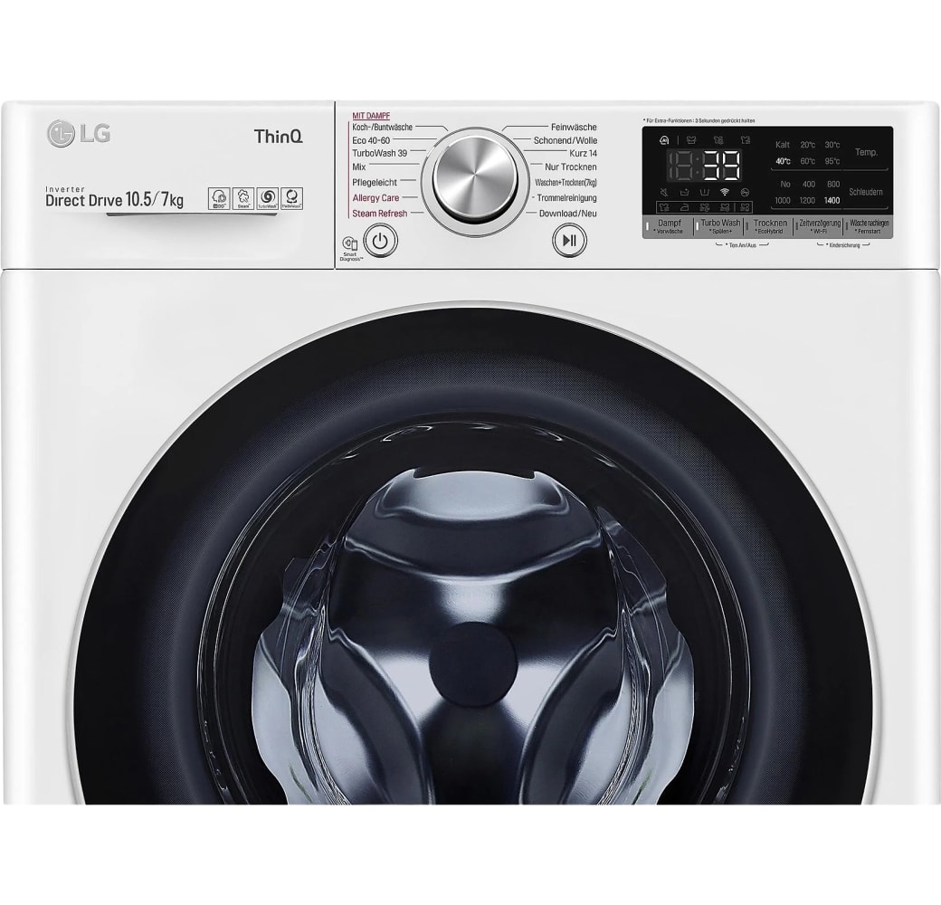 White LG V7WD107H2E Washer Dryer.2