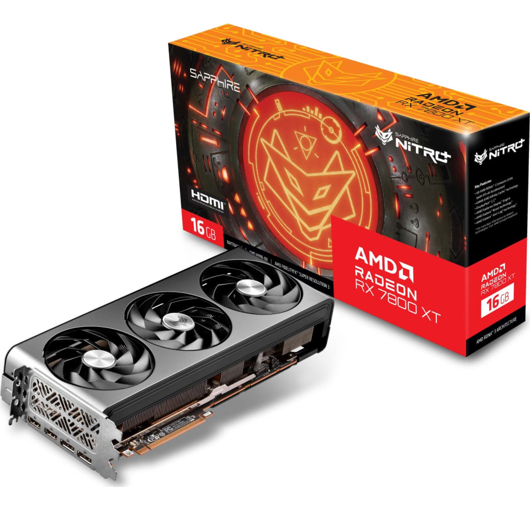 Negro Sapphire Radeon RX 7800 XT Nitro+ Gaming OC 16GB Tarjeta gráfica.6