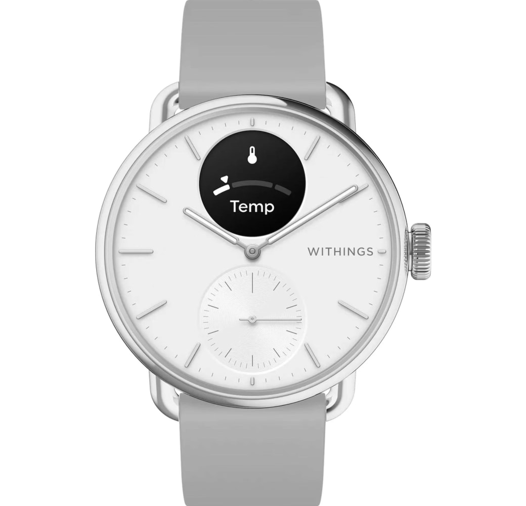 Pearl White Withings ScanWatch 2 , Stainless Steel Case, 38mm.3