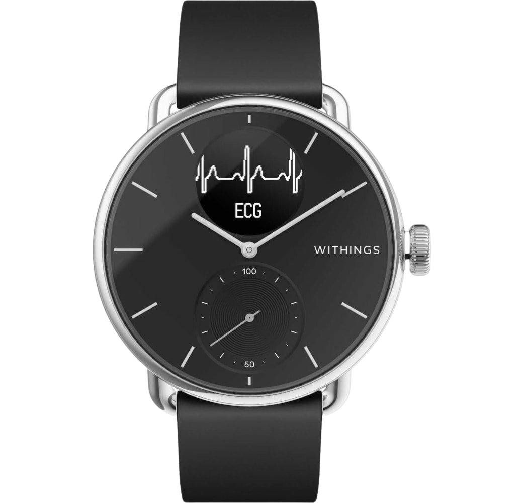 Black Withings ScanWatch 2, Edelstahlgehäuse, 38 mm.2