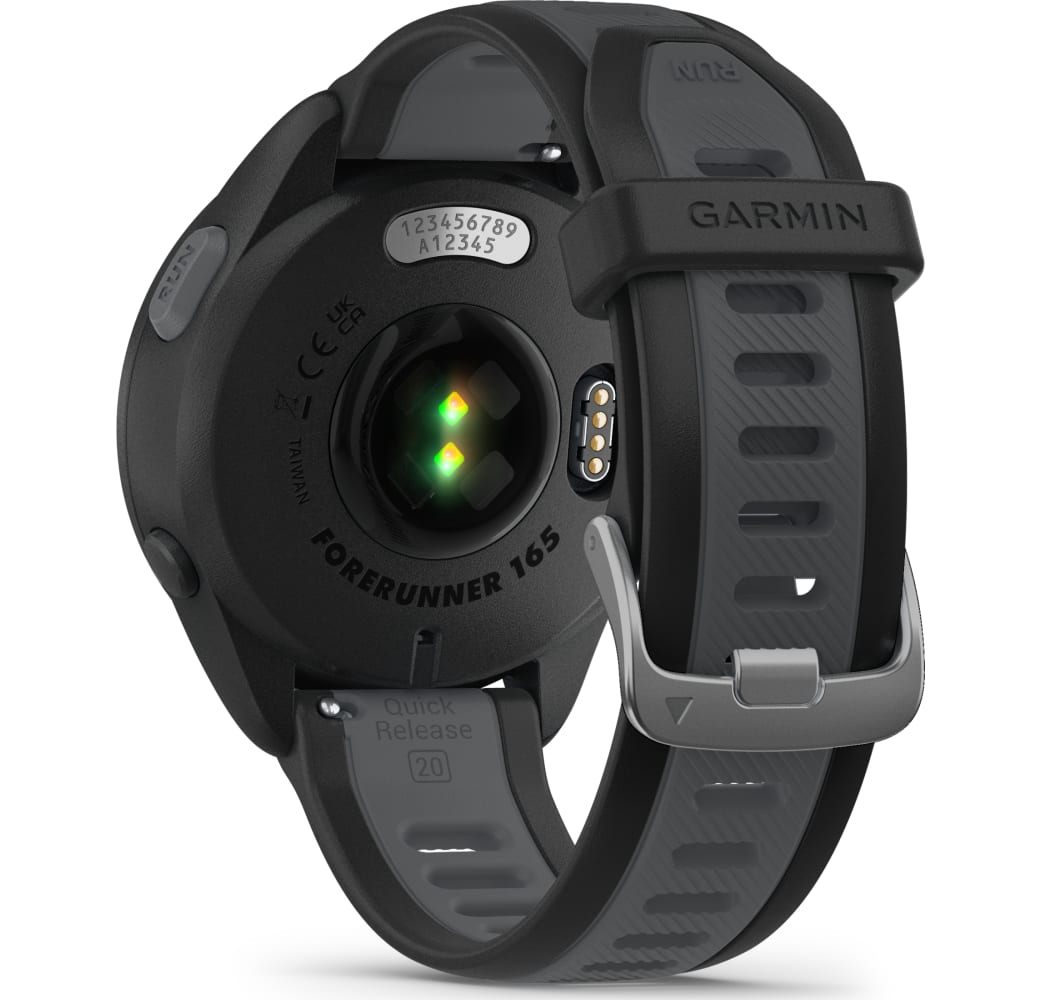 Gray Garmin Forerunner 165, Gehäuse aus faserverstärktem Polymer, 43 mm.3