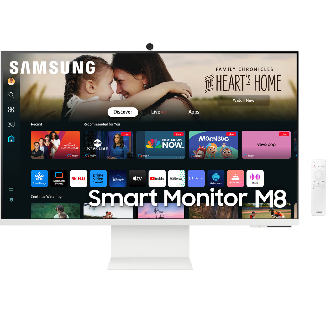 White Samsung - 32" M80D Smart Monitor S32DM801UU.1