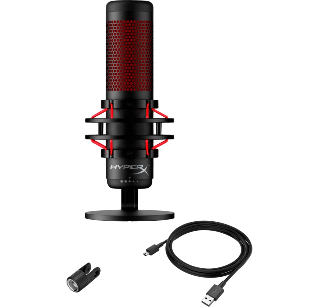 Black HyperX QuadCast USB Microphone.2