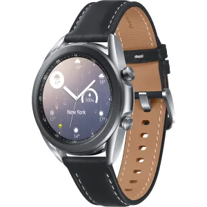 Samsung Galaxy Watch3, 41mm Stainless steel case, Real leather band