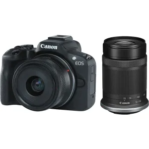 Canon EOS R50 Camera Kit with RF-S 18-45mm f/4.5-6.3 IS STM + RF-S 55-210mm f/5-7.1 IS STM Lens