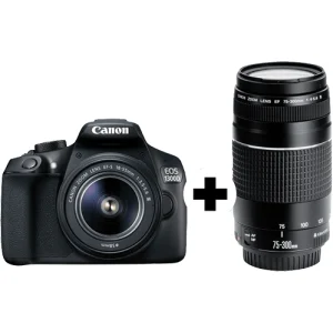 Canon Camera EOS 1300D Kit + lens EF-S 18-55mm + lens EF 75-300mm