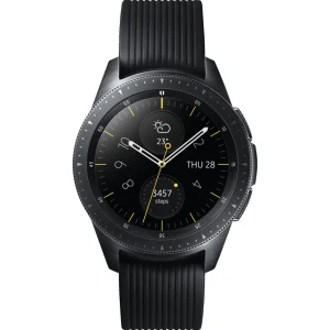 Samsung Galaxy Watch 4G, 42 mm, Edelstahlgehäuse, Silikonarmband