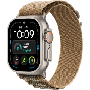 Apple Ultra 4 GPS + Cellular, titanium behuizing, Alpine Loop L, 49 mm