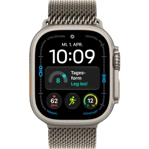 Apple Ultra 4 GPS + Cellular, Titangehäuse, Milanaise-Armband M, 49 mm
