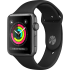 Schwarz Apple Watch Serie 3 GPS, 42-mm-Aluminiumgehäuse, Sportarmband.2