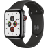 Black Apple Watch Series 5 GPS + Cellular, Stainless Steel Case, 44mm.2