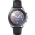 Mystic Silber Samsung Galaxy Watch3, 41-mm-Edelstahlgehäuse, Echtlederband.2