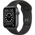 Schwarz Apple Watch Series 6 GPS, Aluminiumgehäuse, 40 mm.1