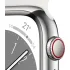 White Apple Watch Series 8 GPS + Cellular, Stainless Steel Case, 41mm.3