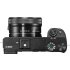 Schwarz Sony Alpha 6000 Systemkamera, mit Objektiv E PZ 16-50 mm f/3.5-5.6 OSS.3