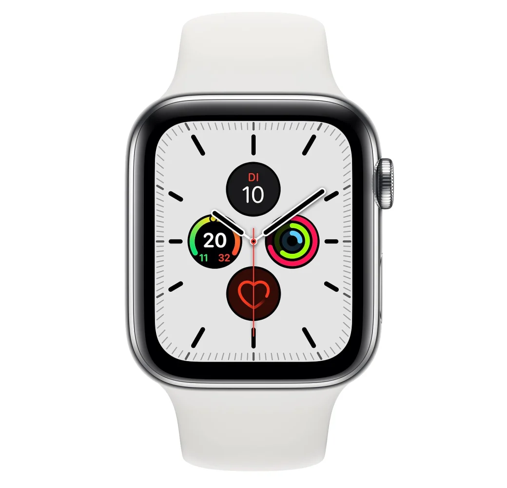 Rent Apple Watch Series 5 Gps Cellular 44mm Stainless Steel Case Sport Band From €2290 Per 