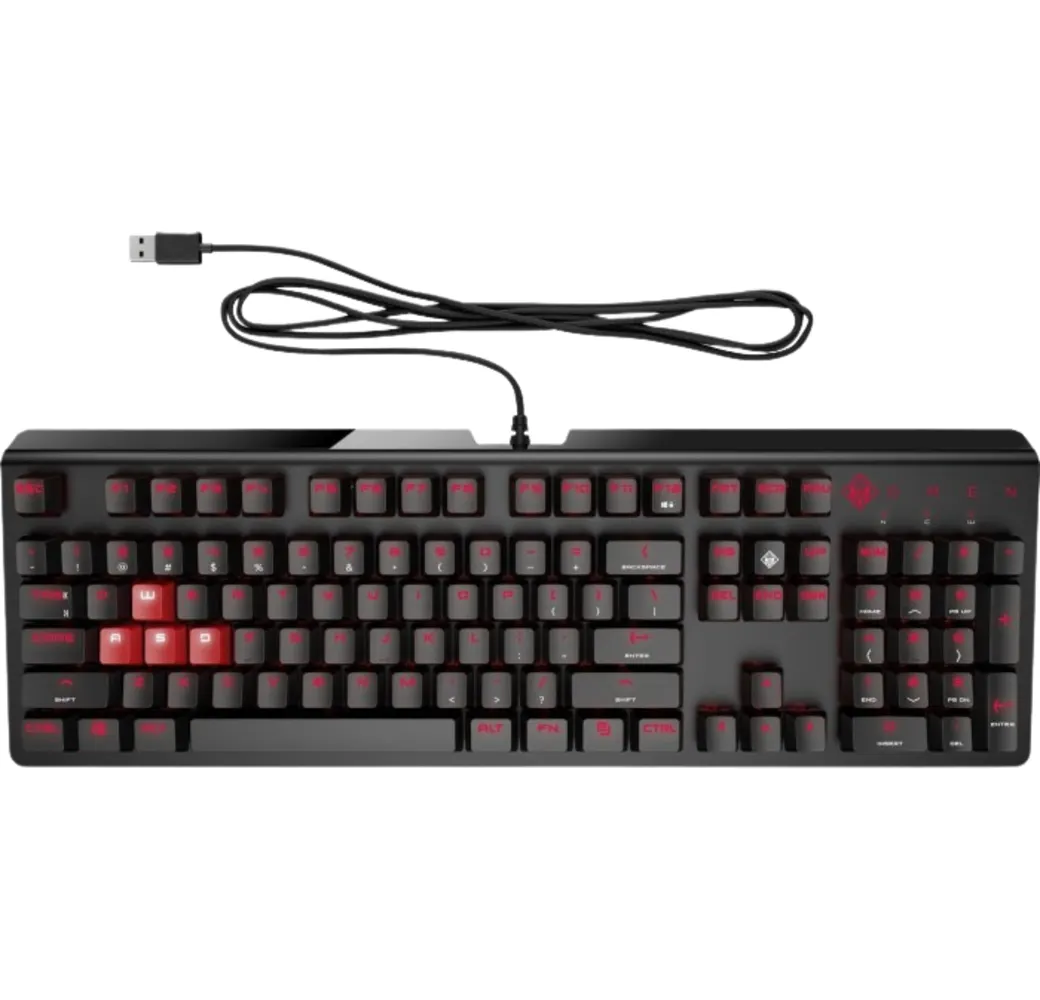 Schwarz HP Encoder Gaming Keyboard (Red).1
