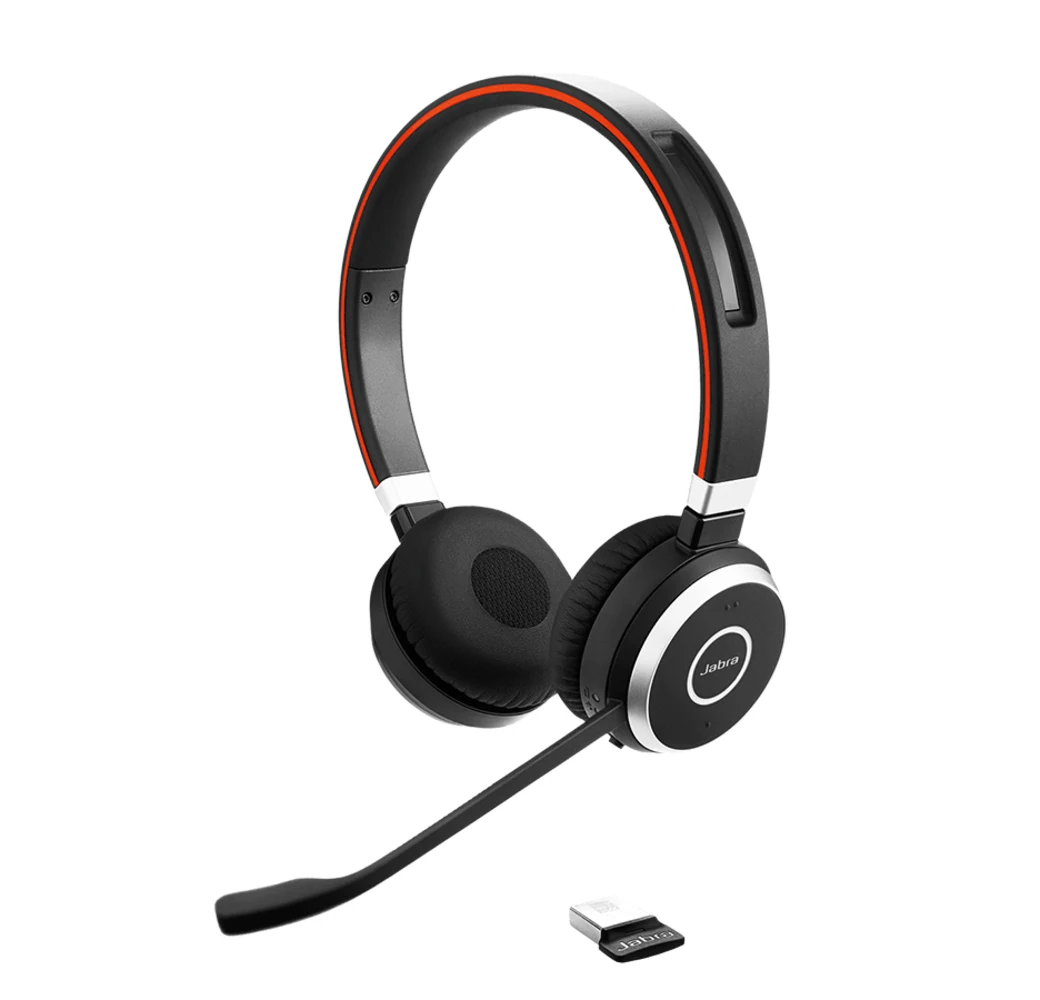Schwarz Jabra Evolve 65 MS Stereo (inkl. Ladestation) Kabellose Kopfhörer für das Büro.2