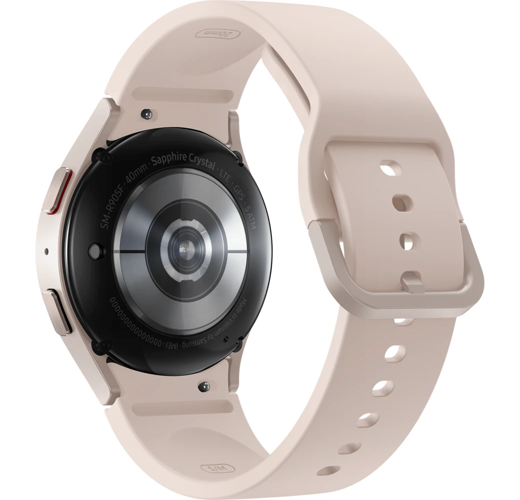 Pink Gold Samsung Galaxy Watch 5 Smartwatch, Aluminium Case and Sport Band, 40mm.4