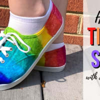 How To Bleach Tie Dye Shoes - Chaotically Yours