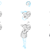 How to Draw a Running Anime Girl - Easy Step by Step Tutorial