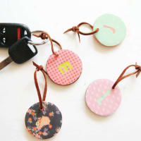 Crafting a Personalized DIY Keychain with Paper Collage and Resin ·  VickyMyersCreations