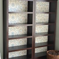 Fabric lined drawers with Mod Podge