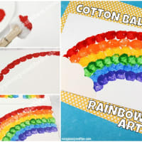 Tissue Paper Rainbow Canvas Art - Easy Peasy and Fun