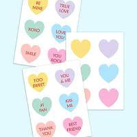 18 Free Printable Conversation Hearts - Freebie Finding Mom