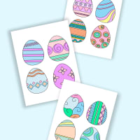 12 Free Printable Colored Easter Eggs - Freebie Finding Mom