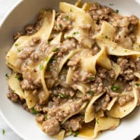 Easy Creamy Ground Beef Pasta • Salt & Lavender