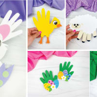 Handprint Bunny Craft For Kids [Free Template]