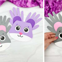 Handprint Bunny Craft For Kids [Free Template]