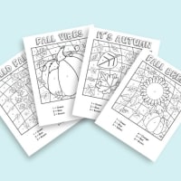Fall Color by Number: Free Printables