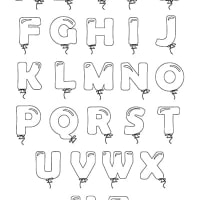 Balloons with letters of the alphabet outlet