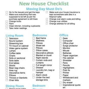 First Home Essentials Checklist for First Time Buyers UK