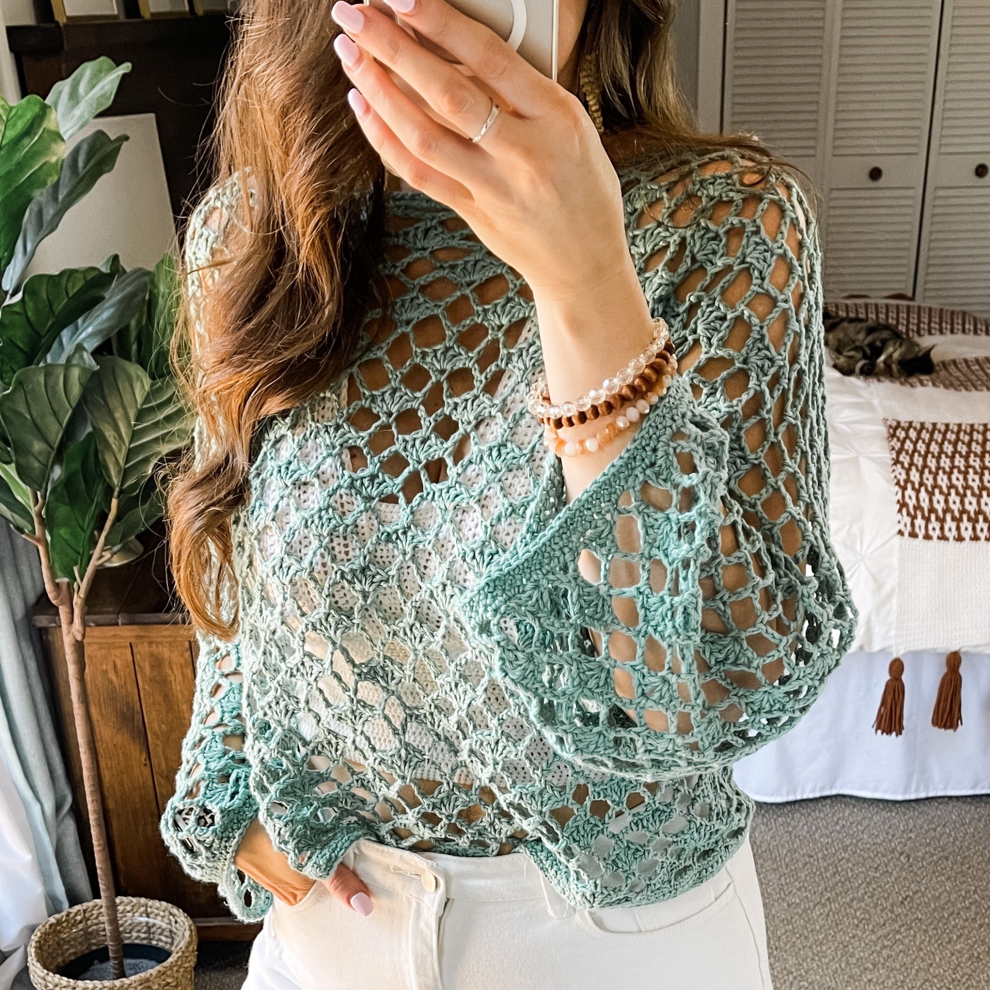 Easy One Piece Lace Crochet Top - MJ's off the Hook Designs