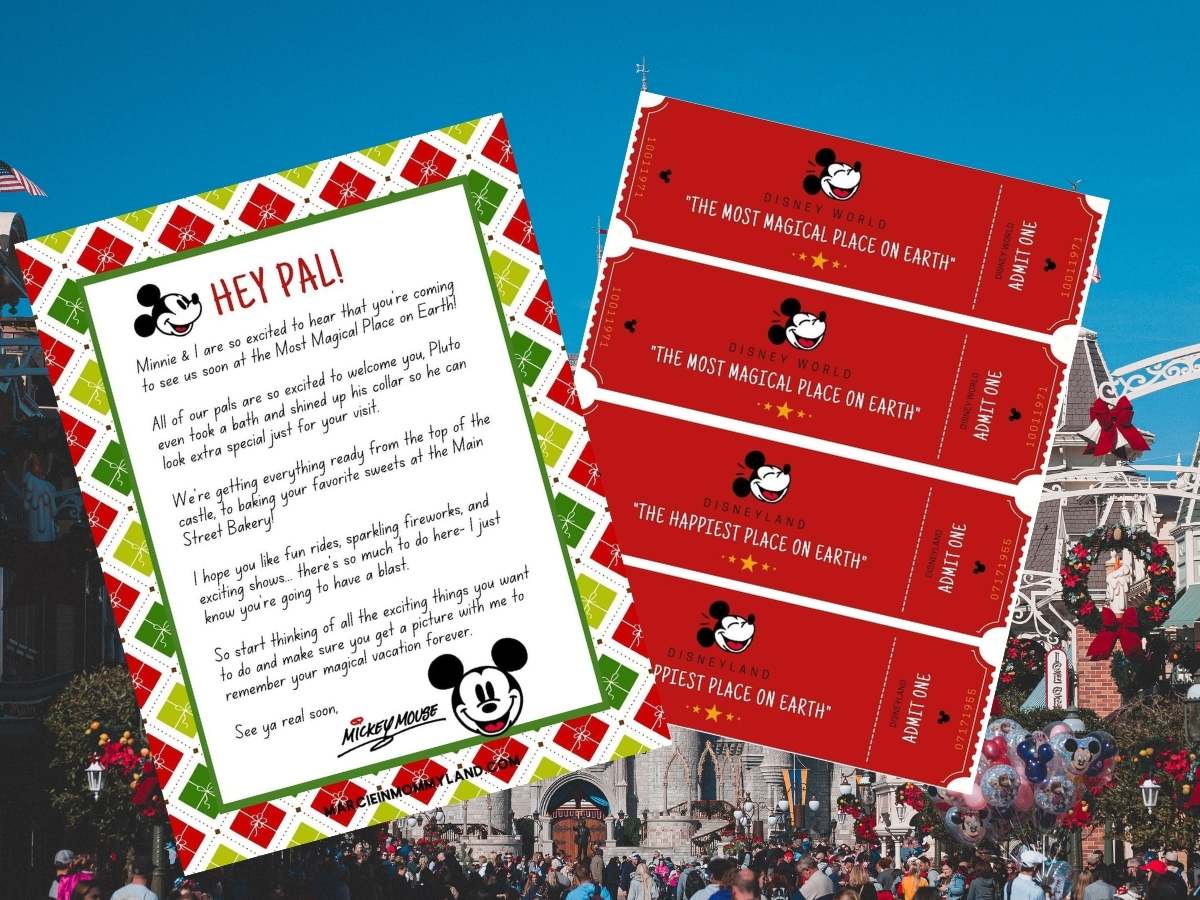 Christmas Disney World Gift Ticket Template