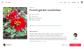 Screenshot of Airbnb forest garden workshop booking page